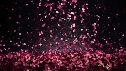 Exuberant Pink Confetti Explosion. Exuberant explosion of pink confetti, dynamic and lively.