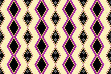 Ethnic abstract ikat art .Geometric ethnic seamless pattern  design for carpet,curtain,clothing,fabric,wrapping paper,tiles,textiles,batik,texture and wallpaper.Vector background.