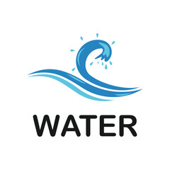Water logo design with modern concept