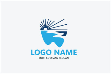 Dental Lake Mountain logo vector