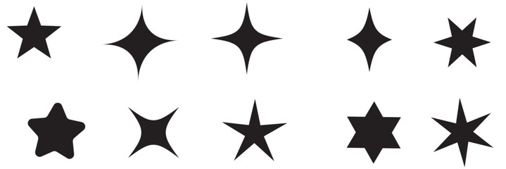 Set of vector starburst, sunburst badges. Nine different color. Simple flat style Vintage labels. Design elements. Colored stickers. A collection of different types and colors icon. eps 10