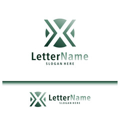 Fototapeta premium Modern letter X logo design vector. Creative X logo concepts template