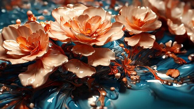 Colorful abstract flower.  