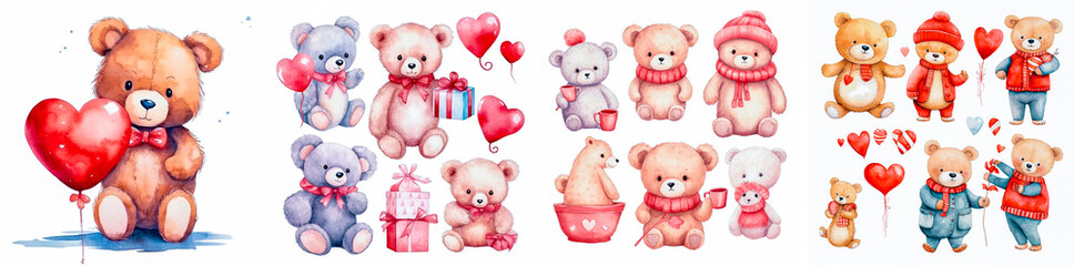 A cute and cuddly teddy bear toy for children. The pastel watercolor design adds a touch of whimsy....