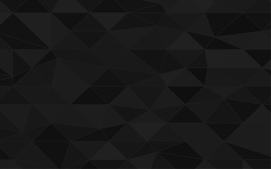 Fototapeta premium Abstract black triangular mosaic texture pattern background.