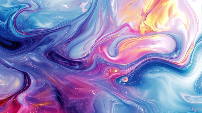 Abstract paint color background. Exoplanet cosmic sea pattern, paint stains. Marbleized effect. Background with abstract swirling paint effect. Liquid acrylic picture with flows and splashes