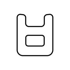 Shopping bag outline icons, minimalist vector illustration ,simple transparent graphic element .Isolated on white background