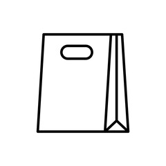 Shopping bag outline icons, minimalist vector illustration ,simple transparent graphic element .Isolated on white background