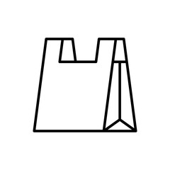 Shopping bag outline icons, minimalist vector illustration ,simple transparent graphic element .Isolated on white background