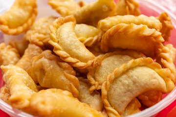 fresh made Guangdong-style crispy pastry dumplings for Chinese New Year
