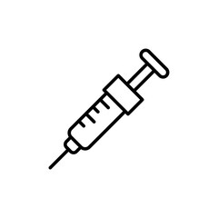 Syringe outline icons, minimalist vector illustration ,simple transparent graphic element .Isolated on white background