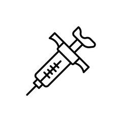 Syringe outline icons, minimalist vector illustration ,simple transparent graphic element .Isolated on white background