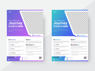 Medical Flyer Template, A4 Professional Flyer design With Minimal Layout.