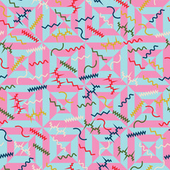 Fashion geometric seamless pattern. Design for print, textile design. Eps 10. Vector illustration. 