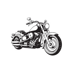 Motorcycle Isolated on White Background Vector Image