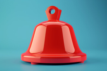 3d red danger attention bell or emergency notifications alert on rescue warning in background. 