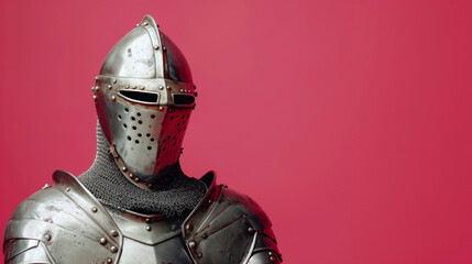 A knight clad in a breastplate and cuirass, donning a helmet as their armor, prepares for battle with their sturdy and protective clothing