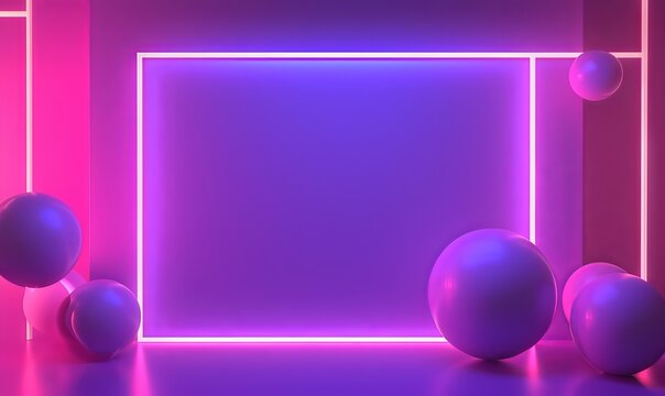 neon abstract light in the room © FotoStalker