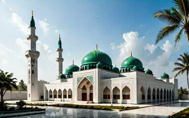 Fototapeta na wymiar Beautiful Mosque in the world, Amazing Architecture Design great view