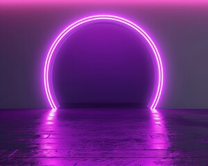 neon abstract light in the room