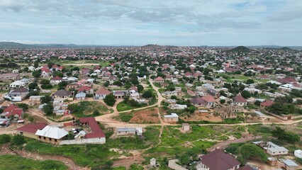 Aerial photo of the city of Dodoma, the capital of Tanzania