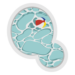 Summer Swimming Pool Illustration