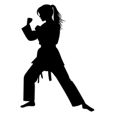 Karate Girl, Karate, Taekwondo, Tai chi, Karate, Martial Art, yin yang, qigong, Svg Cut files vector Clipart printable 