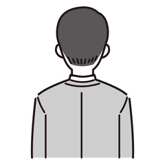 スーツ男性の背中イラスト
