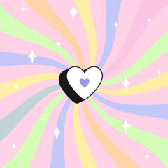 cute aesthetic love retro background y2k shape