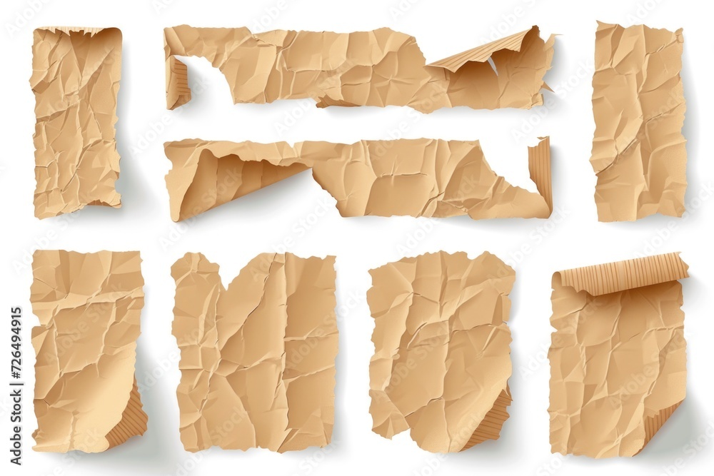 Poster torn pieces of paper on a white background. suitable for various design projects