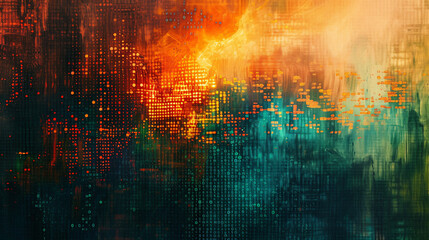Digital Binary Data, Futuristic Computer Screen Background Illustrating the Power of Technology and Information..