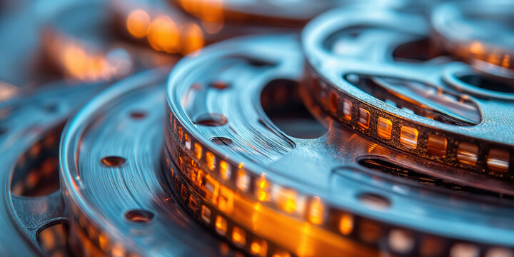 Sfondo cinematografico. Pellicola dei film. Ai generated