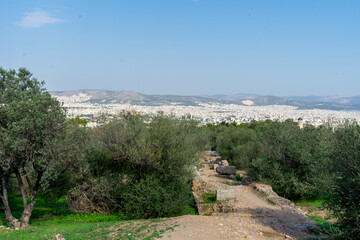 Fototapeta na wymiar Philopappos Hill, Athens, Greece