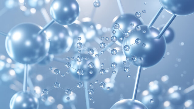 cortisol molecular structure 3d, flat model, steroid hormone, structural chemical formula view from a microscope