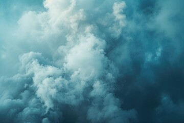 A plane soaring through a sky filled with fluffy clouds. Perfect for travel or aviation themes