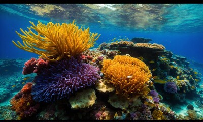 Fototapeta na wymiar Ocean coral reef underwater. Sea world under water