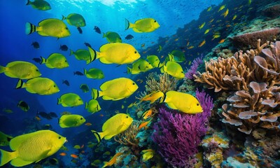 Obraz na płótnie Canvas Ocean coral reef underwater. Sea world under water
