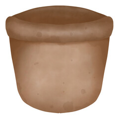 wooden pot clipart
