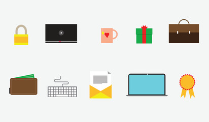 Ecommerce and Market Flat icons