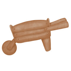 Wooden Garden Cart clipart