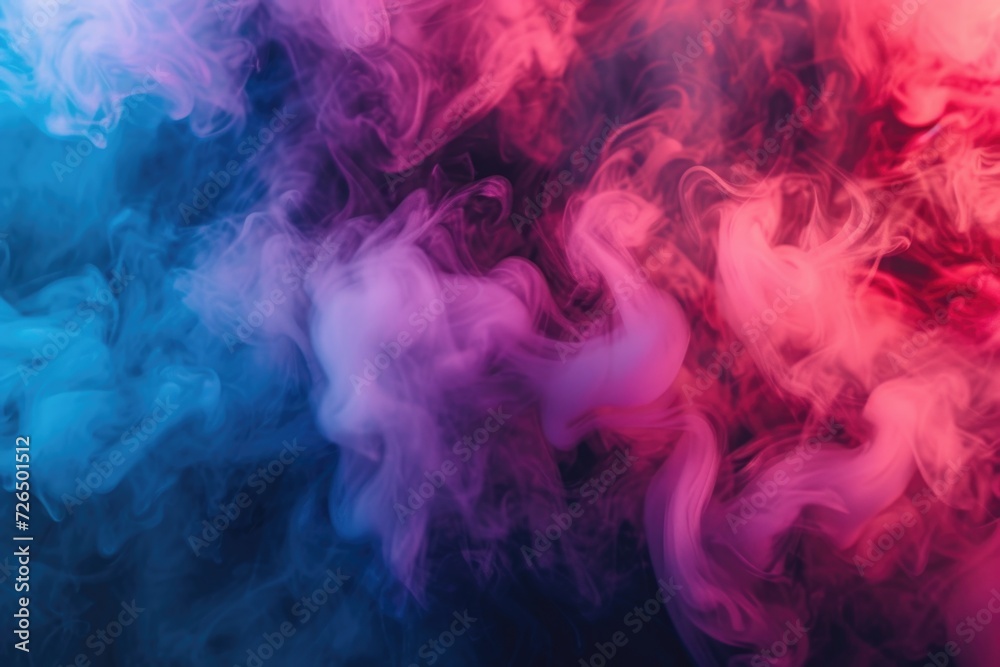 Poster Close up view of smoke in various vibrant colors. Ideal for adding a dynamic and artistic touch to any project or design
