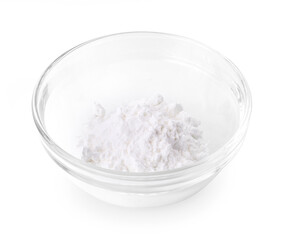 tapioca flour isolated on white background.