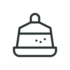 Chicken feeder isolated icon, hen feeder vector symbol with editable stroke