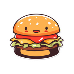 Cute hamburger illustration