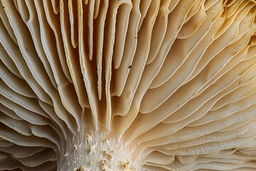 Texture paradise: Glimpse the underside of Oyster mushrooms.
