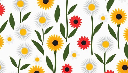 Floral Background: Modern Flat Style Vector Illustration