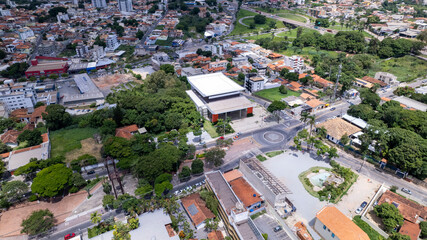Obraz premium Aerial image of the city of Betim, Belo Horizonte, Brazil. Main square.