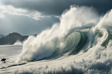 Obraz premium a sea wave during storm in atlantic ocean