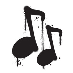 Vector graffiti spray paint music sign isolated vector illustration © Sink artworks