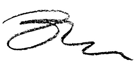 Curly line by wax crayon, hand drawn grunge background. Vector illustration